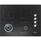 Siemens EO7C6HO12O Siyah Cam 4 Gözlü Wok Gözü Gazlı Ankastre Ocak