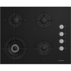 Grundig GIGL 622410 Siyah Cam 4 Gözlü Wok Gözü Gazlı Ankastre Ocak