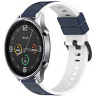 Xiaomi İki Renkli Mi Watch Silikon 22 mm Yetişkin Akıllı Saat Kordonu Beyaz-Lacivert