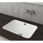 Bocchi 1006-002-0125 Klasik Tekli 55 cm Seramik Tezgah Altı Dikdörtgen Lavabo Beyaz