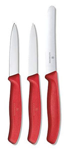 Victorinox 6.7111.3 6-8 cm Plastik Saplı Paslanmaz Çelik 3 Parça Soyma Bıçak Seti