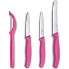 Victorinox 8-11-11 cm Plastik Saplı Paslanmaz Çelik 4 Parça Profesyonel Soyacak Ve Tırtıklı Bıçak Seti