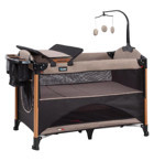 Ciciko C-1070 Jaguar Alüminyum 41 kg Kapasiteli Ayarlanabilir Taşınabilir Ara Katlı 110x70 cm Sallanan Anne Yanı Park Yatak Kahverengi