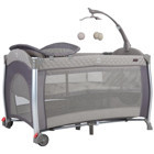 Prego City Life Dönenceli Alüminyum 39 kg Kapasiteli Ayarlanabilir Taşınabilir Ara Katlı 70x120 cm Park Yatak Gri