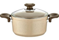 Gülsan Safran Cam 2 Parça 26 cm Granit Basık Karnıyarık Tenceresi