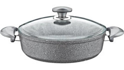 Oms 3310 Cam 2 Parça 30 cm Granit Basık Karnıyarık Tenceresi