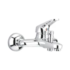 Knitex Ktx-2169 Mix Krom Çiftli Aç Kapa Yarı Ankastre Kare Banyo Bataryası Gümüş