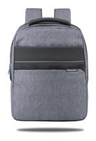 Classone Messina BP-MS504 Düz Tek Gözlü Suni Deri - Kumaş 15.6 inç Sırt Çantası Laptop Çantası Gri