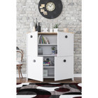 Kzy 4 Kapaklı 4 Raflı Çok Amaçlı Dolap Beyaz 92 x 92 x 32 cm