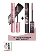Maybelline New York Sky High Uzunluk Veren Siyah Maskara 2'li