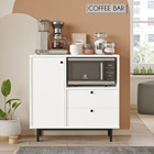 Robin Home Mocha 3 Kapaklı 2 Çekmeceli 4 Raflı Beyaz 85 x 88 x 35 cm