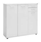 Adore Mobilya Trendline 5 Kapaklı 2 Çekmeceli 6 Raflı Beyaz 108 x 108 x 35 cm