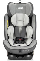 Kanz Throne Fix Isofix 360 Derece Dönen 0-36 kg Yatabilen Yükseklik Ayarlı Çift Yönlü Oto Koltuğu Gri