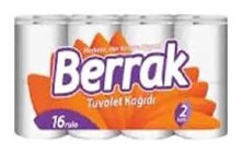 Berrak 2 Katlı 3x16'lı Rulo Tuvalet Kağıdı