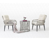 Gardenya Bahçe Capri Swing Rattan İkili Bahçe Koltuğu Beyaz