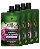 Gliss Bio-Tech Nemlendirici Onarıcı Bitkisel Detoks Tanecikleri Kök Hücre Kompleksi Kadın Saç Kremi 4 x 50 ml