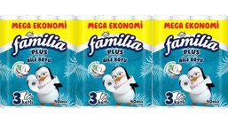 Familia Plus Coconut Özlü 3 Katlı 3x40'lı Rulo Tuvalet Kağıdı