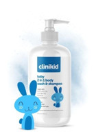 Clinikid 2'si 1 Arada Hassas Ciltler İçin Aynısefalı Bebek Şampuanı 250 ml