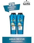 Gliss Aqua Revive Nemlendirici Tüm Saçlar İçin Deniz Yosunu Standart Unisex Şampuanı 2x500 ml