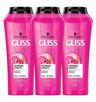 Gliss Supreme Length Onarıcı Tüm Saçlar İçin Sade Standart Unisex Şampuanı 3x50 ml