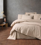 Cotton Box Plain Pamuk Dört Mevsim 200 x 220 cm Çift Kişilik Nevresim Takımı Bej