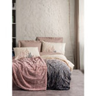 Cotton Box Smooth Pamuk Dört Mevsim 200 x 220 cm Desenli Çift Kişilik Nevresim Takımı Pudra Gri