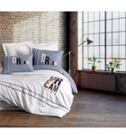 Cotton Box Forever Pamuk Dört Mevsim 200 x 220 cm Desenli Çift Kişilik Nevresim Takımı Gri
