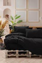 Cotton Box Neat Pamuk Dört Mevsim 200 x 220 cm Çift Kişilik Nevresim Takımı Siyah