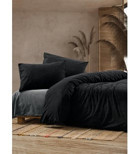 Cotton Box Crash Pamuk Dört Mevsim 200 x 220 cm Çift Kişilik Nevresim Takımı Siyah