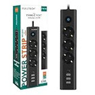 Fulltech FTR-13 3'lü 1.4 metre 3'lü USB Kablolu Çiftli Akım Korumalı Priz