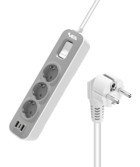 Vea VE-NOVA103U 3'lü 1.5 metre 2'li USB Kablolu Anahtarlı Akım Korumalı Priz