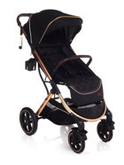 Baby Plus Street Katlanabilir 360 Derece Dönen Tam Yatar Bebek Arabası Siyah