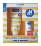 Mustela 50 Faktör Atopiye Eğilimli Cilt İçin Yağsız Suya Dayanıklı Parfümsüz Parabensiz Bebek Yüz ve Vücut Güneş Losyonu 200 ml