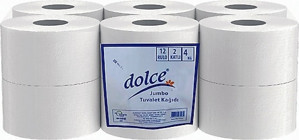 Dolce 2 Katlı 12'li Rulo Jumbo Tuvalet Kağıdı