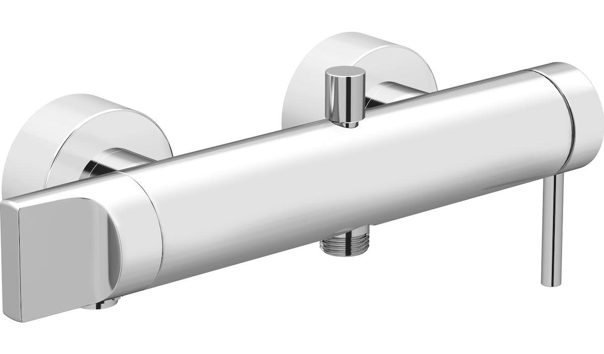 Vitra Origin A42619 Krom Çift Delikli Aç Kapa Yarı Ankastre Banyo Bataryası Gümüş