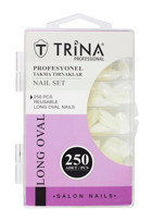 Trina 8 Parlak 250'li Oval Beyaz Takma Tırnak