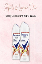 Rexona Şeftali ve Limon Otu Sprey Kadın Deodorant 2x150 ml