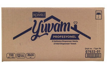 Komili Dispenser Tek Katlı 12'li Z Katlama Kağıt Havlu