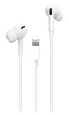 Nettech NT HS03 Apple Uyumlu Silikonlu Mikrofonlu Lightning Kablolu Kulaklık Beyaz