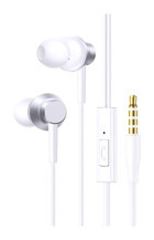Baseus HZ11 Silikonlu Mikrofonlu 3.5 mm Jak Kablolu Kulaklık Beyaz