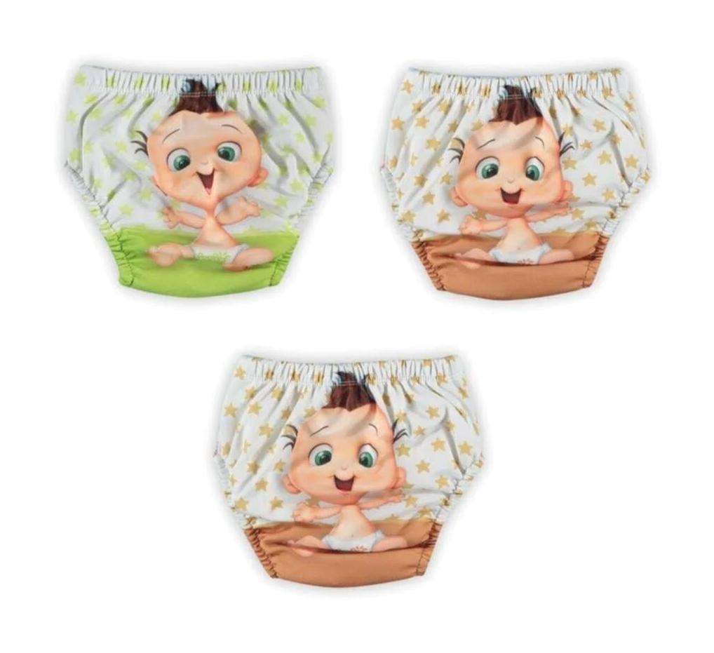 Poope's 10 - 15 kg 3'lü Sızdırmayan Yıkanabilir Mia Figürlü Alıştırma Külodu