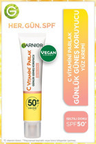 Garnier C Vitamini Parlak Günlük 50 Faktör Tüm Ciltler İçin Leke Karşıtı Nemlendirici Aydınlatıcı Mineral Filtreli Yüz Güneş Kremi 40 ml