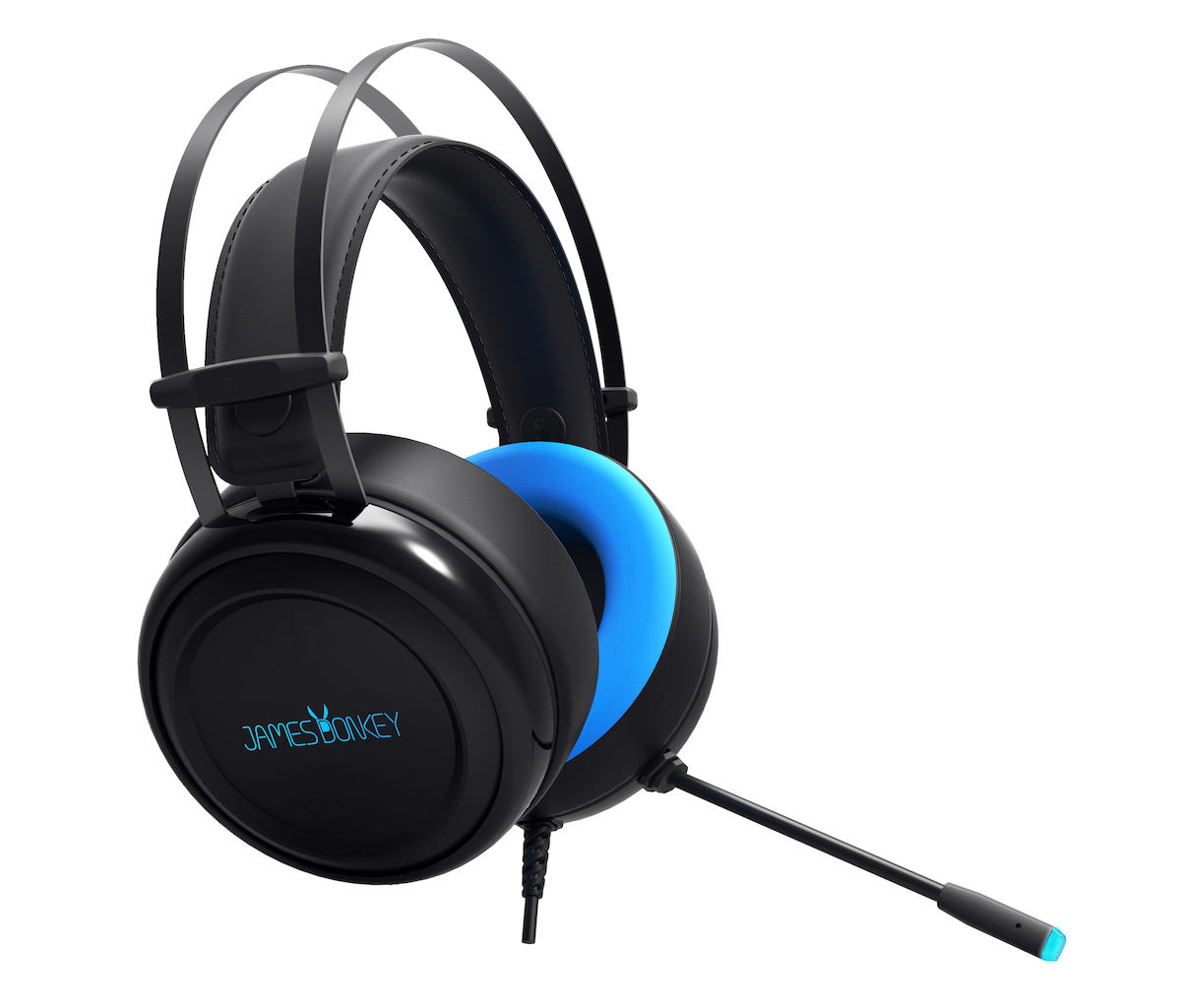 James Donkey 710 45298 Tek Mikrofonlu Işıklı Silikonsuz Gürültü Önleyici Oyuncu Kablolu Kulak Üstü Bluetooth Kulaklık