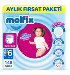 Molfix Anne Kucağı Gibi 6 Numara Külot Bebek Bezi 148 Adet