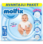 Molfix Anne Kucağı Gibi Rahat 3 Numara Cırtlı Bebek Bezi 3x108 Adet