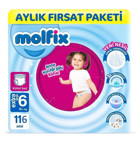 Molfix Pants 6 Numara Cırtlı Bebek Bezi 2x58 Adet