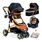 Baby Home BH-945 Paris Katlanabilir Travel Sistem Bebek Arabası Gold