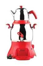 Lines Penguen 240 W 4.5 lt Çelik Tek Demlikli Tek Musluklulu Elektrikli Semaver Kırmızı
