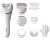 Philips BRE720/05 Genital Bölge Koltuk Altı Bacak için 32 Cımbızlı 7 Başlıklı Kablosuz Islak Kuru Epilatör Beyaz