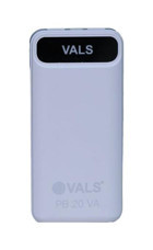 Vals 20000 mAh Hızlı Şarj Dijital Göstergeli USB C Çoklu Bağlantı Powerbank Beyaz